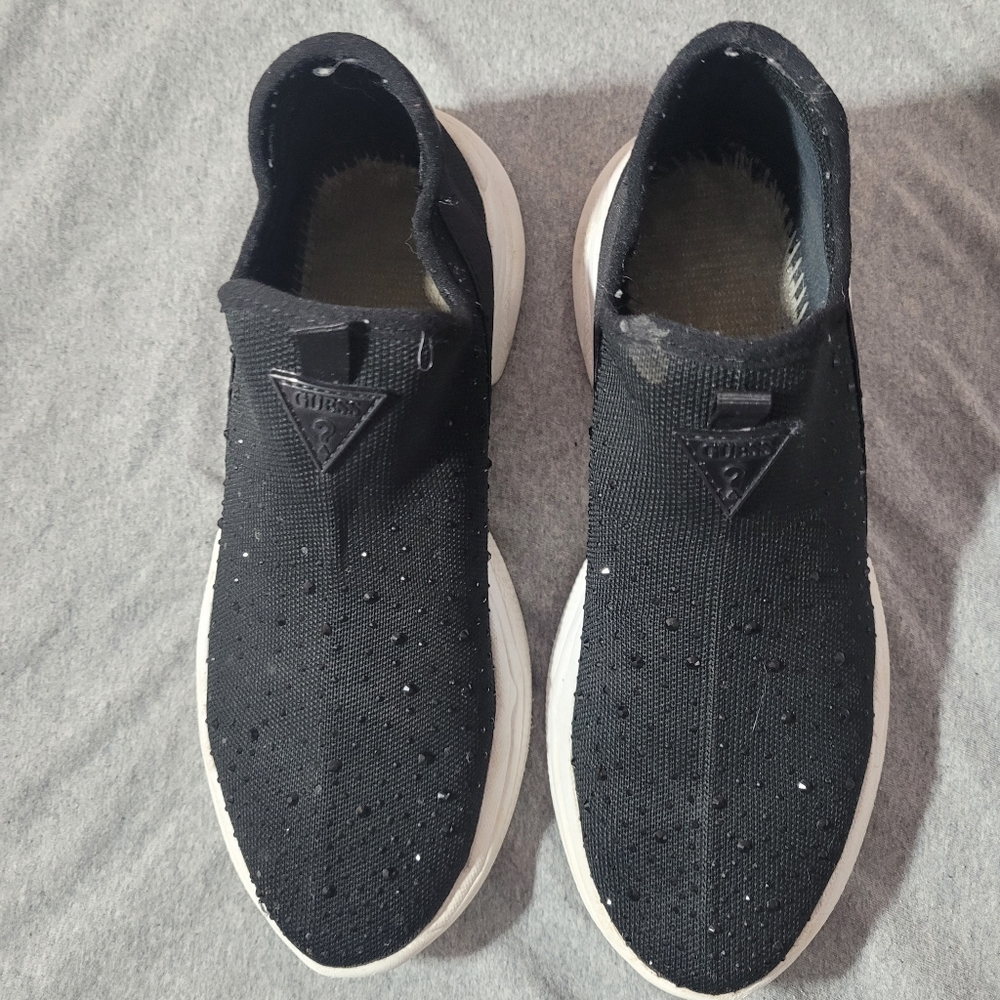 Guess Black Rhinestone Slip On Sneaker